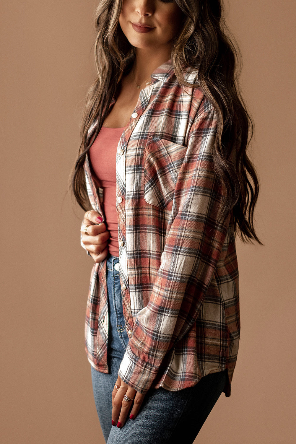 Home To You Plaid Flannel (Rosewood)