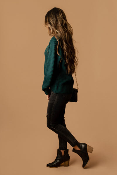 All The Good Ones Knit Sweater (Dark Teal)