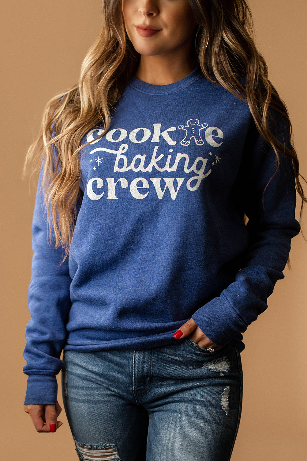 Cookie Baking Crew Fleece Pullover (Blue) | FINAL SALE