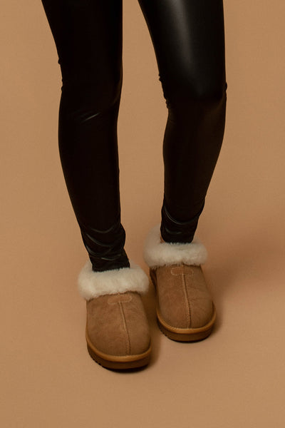 Cold December Slippers (Tan) | FINAL SALE