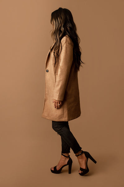 Braden Single Breasted Coat (Camel)