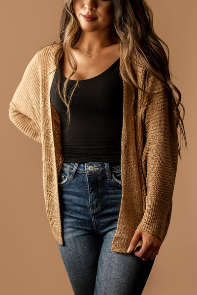 Every Now And Then Knit Cardigan (Camel) | FINAL SALE