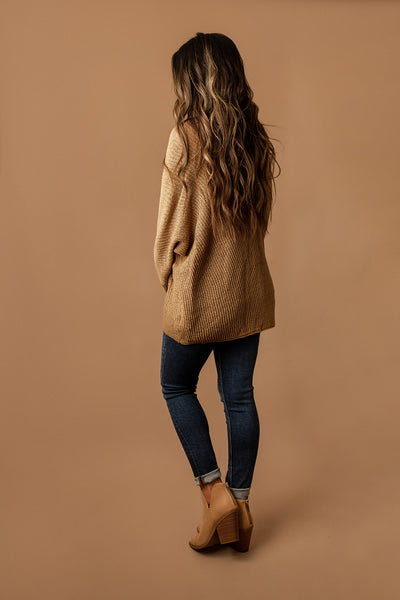 Every Now And Then Knit Cardigan (Camel) | FINAL SALE