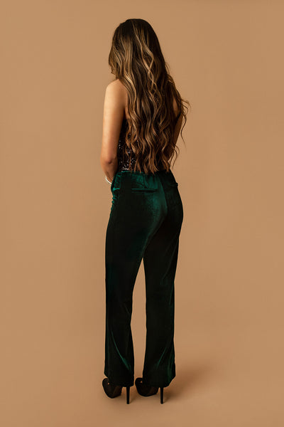 All The Reasons Velvet Pants (Hunter Green) | FINAL SALE