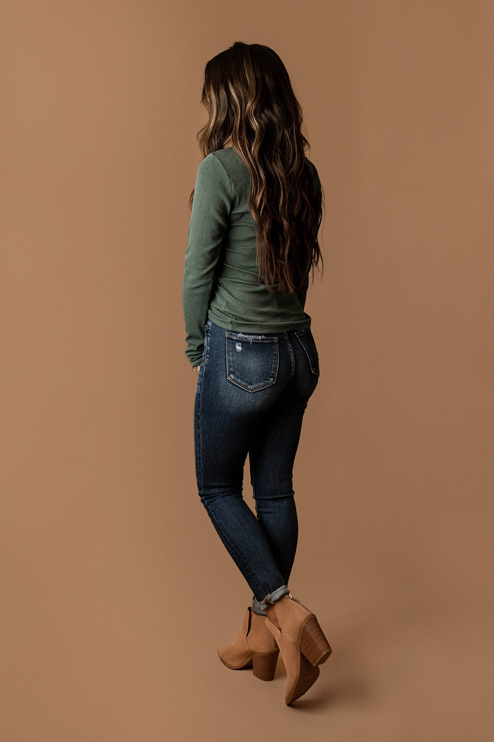 Leave Me Be Ribbed Long Sleeve Top (Dark Plum)