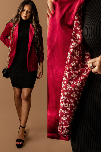 Nights Like This Mock-Neck Sweater Dress (Black)