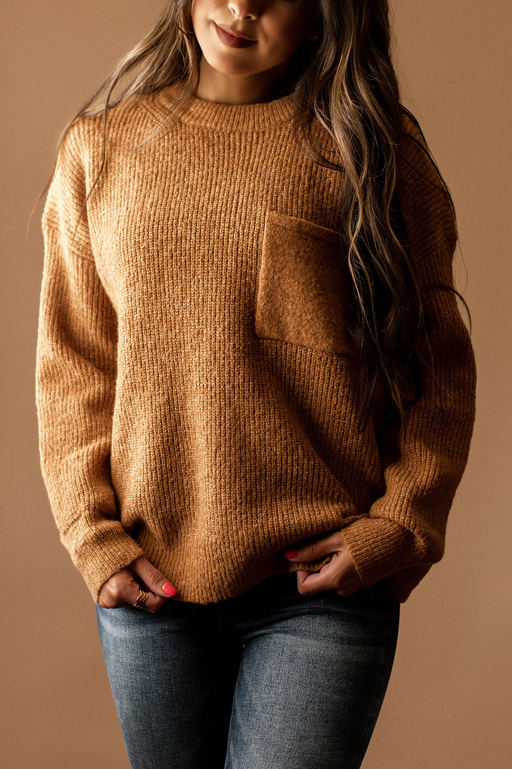 Sunday Morning Knit Sweater (Camel)