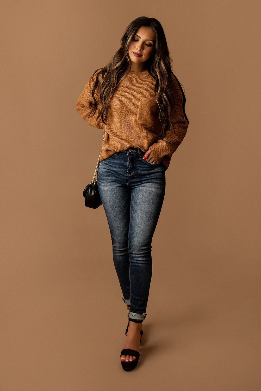 Sunday Morning Knit Sweater (Camel)