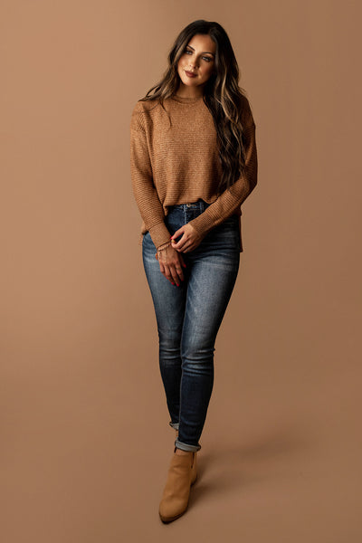 Wherever You Are Knit Sweater (Camel)