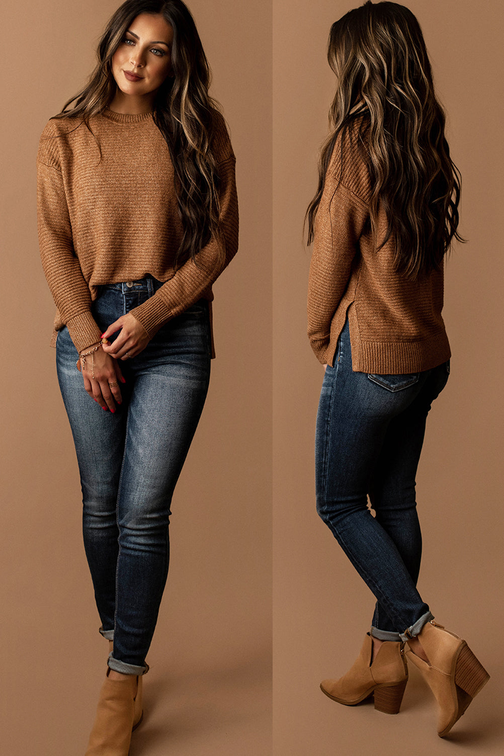 Wherever You Are Knit Sweater (Camel)