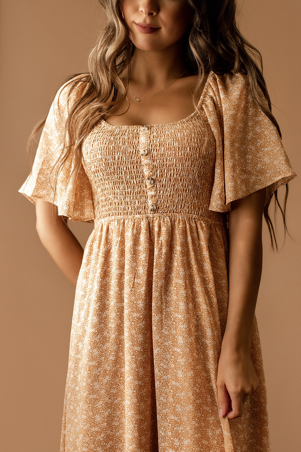 Too Sweet Floral Maxi Dress (Pastel Sienna) Too Sweet Floral Maxi Dress (Pastel Sienna)