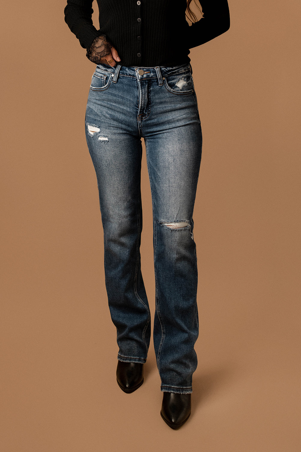 Lauren High-Rise Straight Jeans