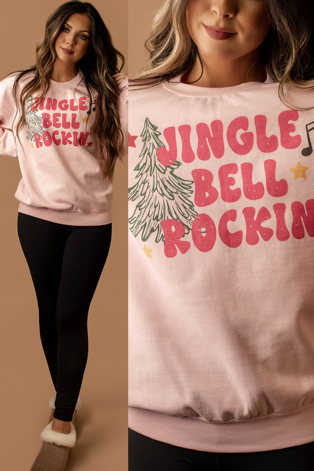 Jingle Bell Rockin' Sweatshirt (Pink)