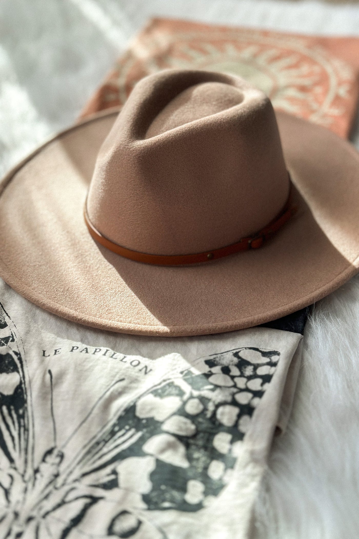 Sorrento Wide Brim Hat (Taupe)