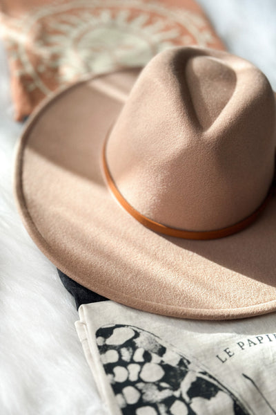 Sorrento Wide Brim Hat (Taupe)