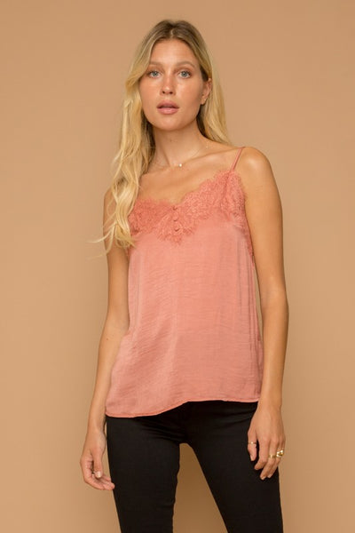 Goodbye Kiss Lace Cami (Peach) | FINAL SALE