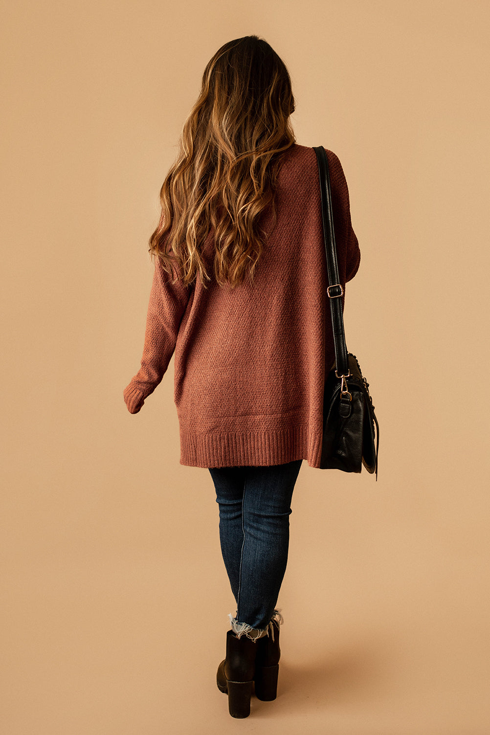 Better In Boston Knit Cardigan (Brick) | FINAL SALE