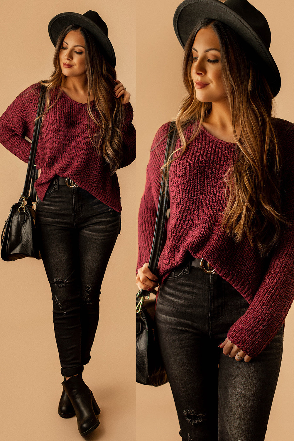 Just A Feeling Knit Sweater (Honey)