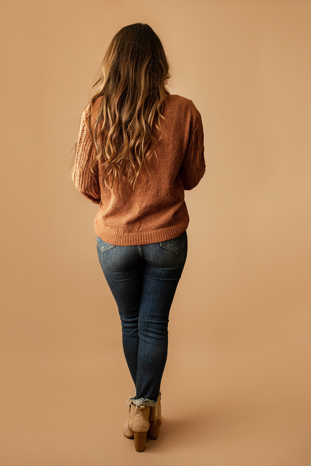 Falling Slowly Chenille Knit Sweater (Light Mocha)