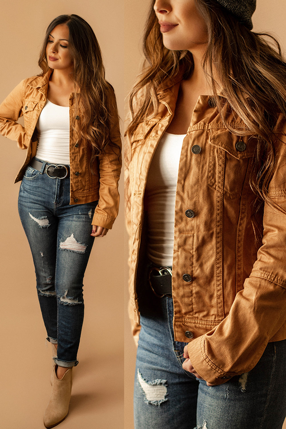 Love Like Mine Button Front Jacket (Camel)