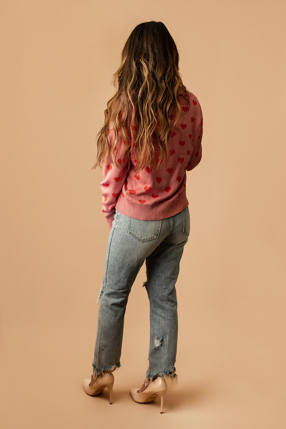 Queen Of Hearts Button Front Cardigan (Pink) | FINAL SALE