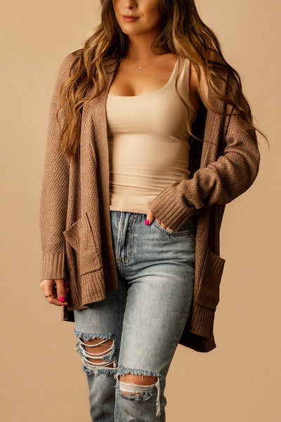 Better In Boston Knit Cardigan (Mocha)