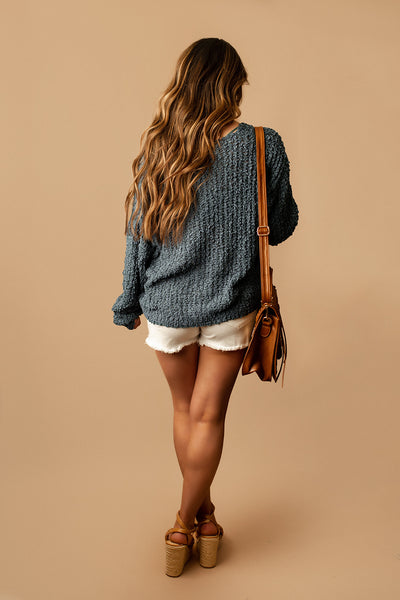 Remember The Good Times Knit Sweater (Storm Blue) | FINAL SALE