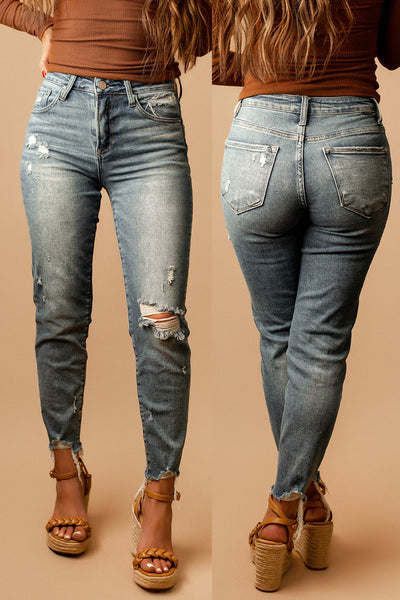 Hallie Medium Wash Tapered Jeans