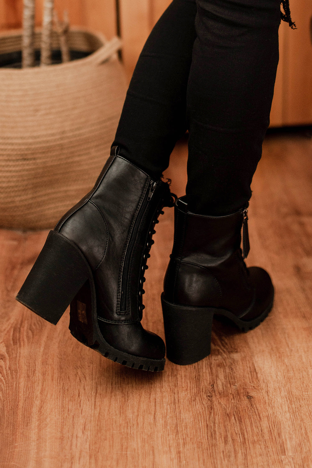 Kiana Heeled Combat Boots