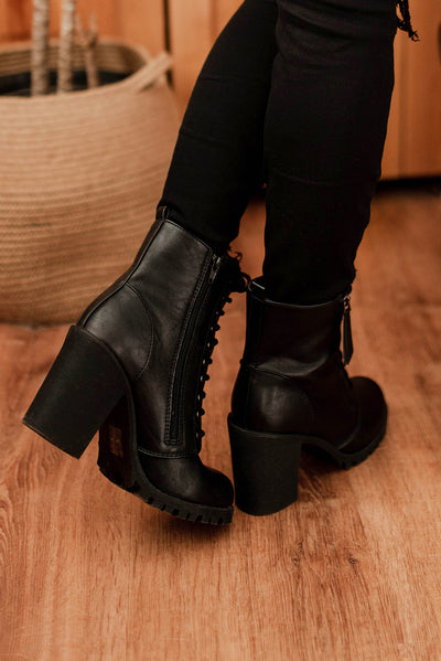 Kiana Heeled Combat Boots