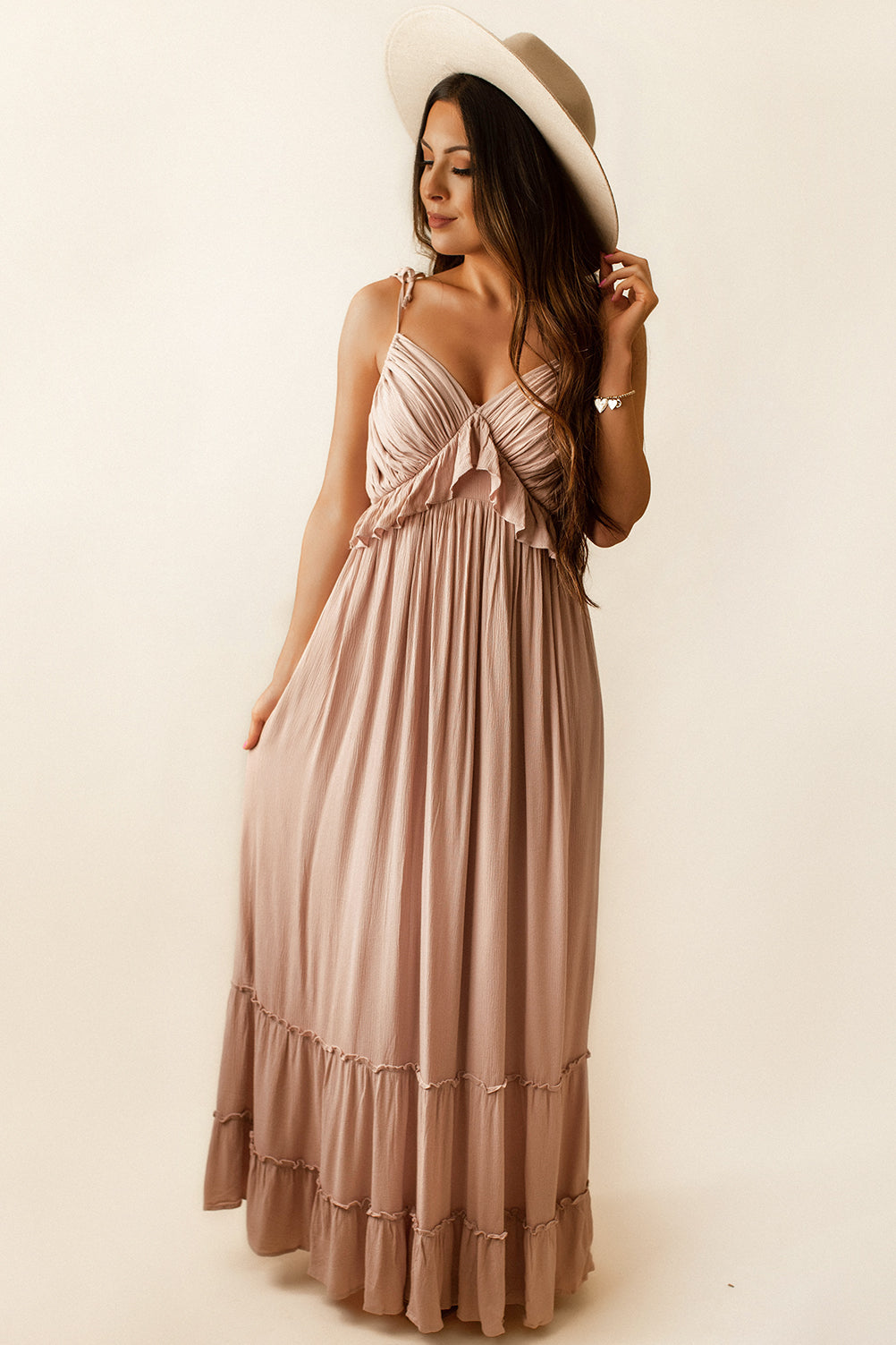 Keep Our Secrets Maxi Dress (Ivory) | FINAL SALE