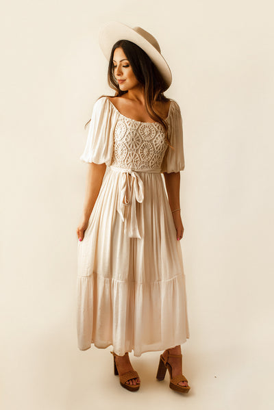 Sunday Afternoon Maxi Dress (Ivory)