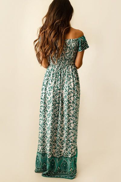 Sweet Escape Floral Maxi Dress (Teal)