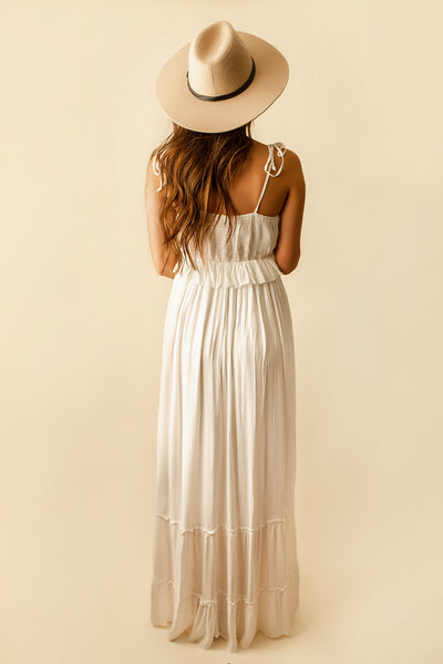 Keep Our Secrets Maxi Dress (Ivory) | FINAL SALE