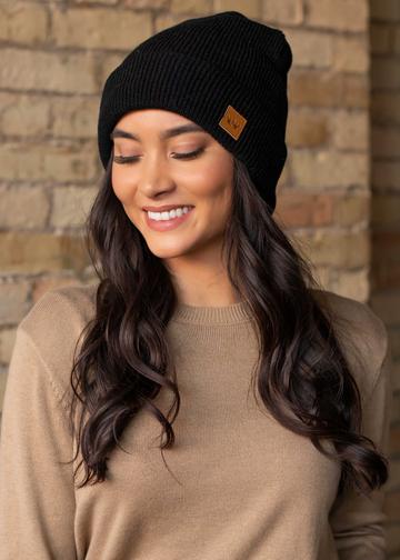 Down For Whatever Knit Beanie (Black)