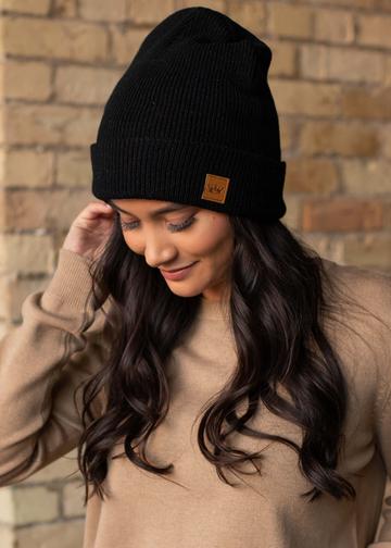 Down For Whatever Knit Beanie (Black)