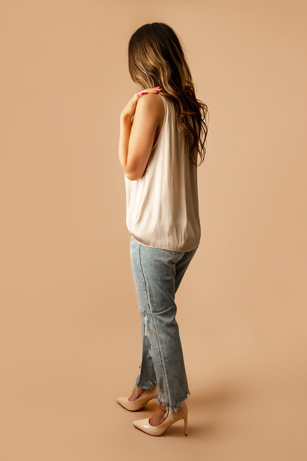 Sophia Distressed Straight Leg Mom Jeans | FINAL SALE